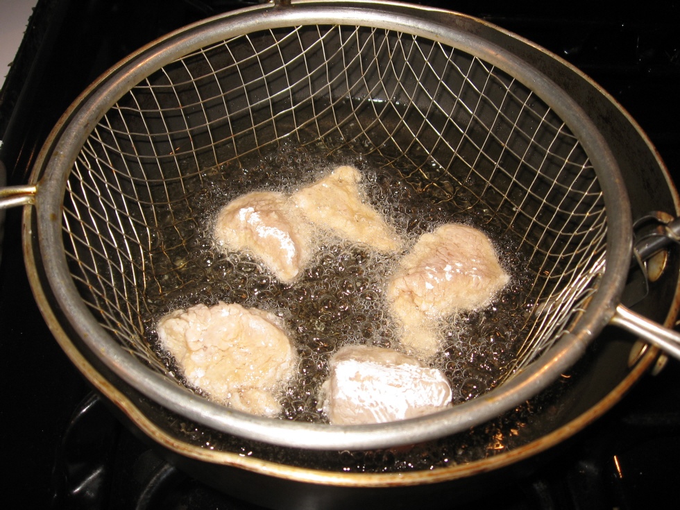 Click to enlarge - Fry chicken in 350° oil.